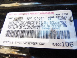 1991 DODGE STEALTH R/T BLACK 3.0 MT AWD TWIN TURBO 203955